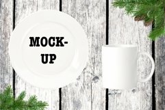white mug and tray mockup Product Image 1