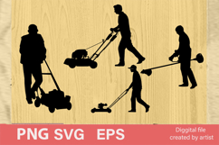 Lawn mowers svg, silhouettes of lawn mowers svg, lawn mowers Product Image 1