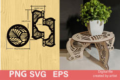 SVG flower stand, carved SVG flower stand. Laser cutting Product Image 2