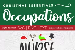 Christmas Nurse svg - Nurse Christmas Crew svg for crafters Product Image 5