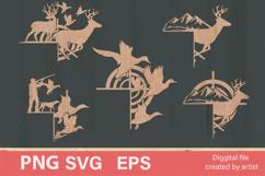 door corners hunter svg, plants decor, plant corners bundle Product Image 1