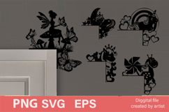 door corners Children svg, plants decor plant corners bundle Product Image 1