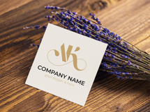 AK KA Wedding Monogram Logo | Elegant Initials Vector Product Image 2