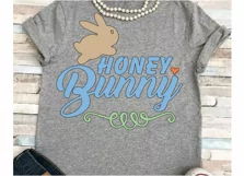 Easter svg SVG DXF JPEG Silhouette Cameo Cricut bunny svg iron on Easter Honey Bunny svg  Product Image 1