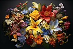 Vibrant floral burst on dark background Product Image 1