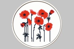 Red Poppies - PDF Cross Stitch Pattern Product Image 1