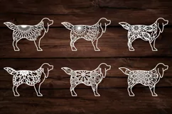 Papercut Dogs Set, Mandala Dogs, Pet, Animal, Floral, Cute Product Image 3