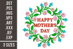Happy Mother's Day|Embroidery Design Product Image 1
