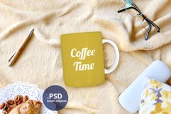 Mug mockup PSD, coffee mug mockup on Cozy home background Product Image 2