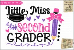 Little Miss Second Grader | 2nd Grade | School | SVG PNG DXF Product Image 2