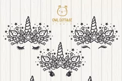 Unicorn Face Svg, Unicorn Cut File, Star Unicorn Product Image 16