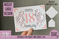 18th Birthday card insert design| Paper cutting |Cricut Card Product Image 1