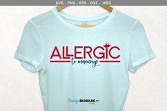 Allergic to Mornings - svg, printable Product Image 1