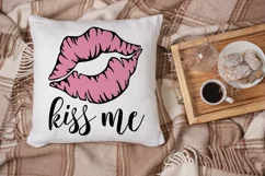 Kiss Me SVG | Lips SVG | Pink Lips Design | Valentines Day Product Image 4