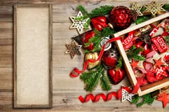 PSD PNG Wooden sign frame for Christmas holidays Product Image 4