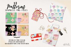 Tea Cups Seamless Patterns Digital Papers Afternoon Tea Product Image 2
