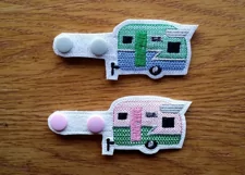 ITH Happy Camper Vinyl Key Fob - Embroidery Design Product Image 3