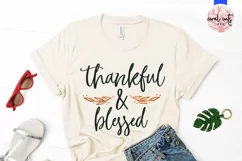 Thankful & Blessed - Thanksgiving SVG EPS DXF PNG File Product Image 2