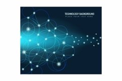 network connection technology design on blue background Product Image 1