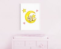 Girl&#039;s Room Nursery A4 White Frame Digital Pink Mockup/M202 Product Image 5