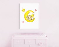 Girl's Room Nursery A4 White Frame Digital Pink Mockup/M202 Product Image 5