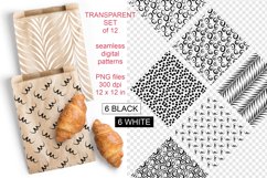Black Hand Drawn Patterned Seamless Transparent PNG Set 2 Product Image 2