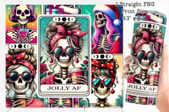 Skeleton tarot cards Tumbler wrap PNG, 20 oz. Product Image 2