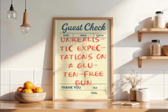 Funny Guest Check PNG Vintage Diner Style, Sublimation PNG. Product Image 2