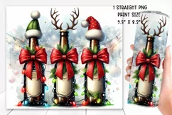 Funny christmas beer Tumbler Wrap|PNG. Product Image 2