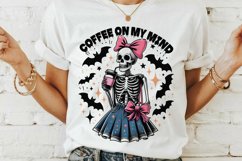 Funny Coffee Skeleton saying Sublimation BUNDLE. Product Image 8