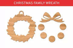 Family Christmas Ornament SVG, Christmas Wreath SVG Product Image 2