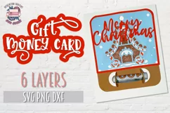 Merry Christmas card Holder| Paper cutting | Money card SVG Product Image 1