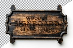Vintage Wooden Signboard Mockup Product Image 1