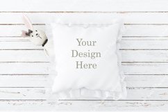 Children's Blank White Square Mockup Pillow Product Image 1