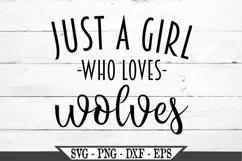 Funny Just A Girl Who Loves Wolves SVG Graphic Design Product Image 2