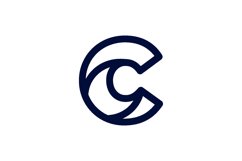 Monogram C initial logo design vector isolated Product Image 1