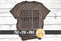 Turkey Day - Thanksgiving Mirror Word SVG PNG DXF Cut Files Product Image 1