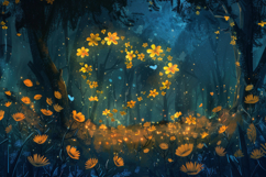Fantasy Flowers Heart Background Wallpaper Product Image 1
