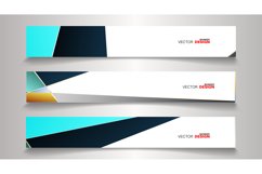 A set of modern vector banners with a rectangular design Product Image 1