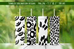 24 Tumbler sublimation designs. Abstract basis black&amp; white Product Image 1