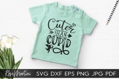 Cuter Than Cupid SVG Valentines Day Baby Kids V-Day Product Image 2