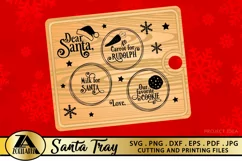Santa Tray SVG PNG EPS DXF Christmas SVG Cookie Tray SVG Product Image 3