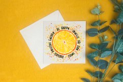 Positive Quotes | Be Happy | Orange Slice Sublimation Product Image 4