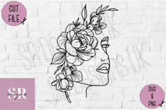 Line art woman SVG | vinyl cutting | Woman cut file Product Image 2