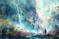 Painting Forest Background Wallpaper Product Image 1
