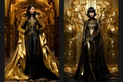 15 Women in Black and Gold Fashion Product Image 8
