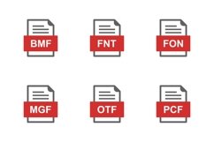 Set Of File Formats Icons Product Image 1