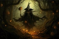 Enigmatic sorcerer in mystic forest Product Image 1