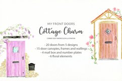 Watercolor Clipart My Front Door Cottage Charm Product Image 2