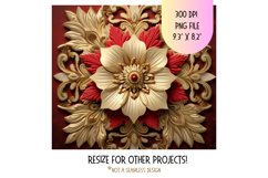 3d Flower Tumbler Wrap | Christmas Sublimation Tumbler Wrap Product Image 2